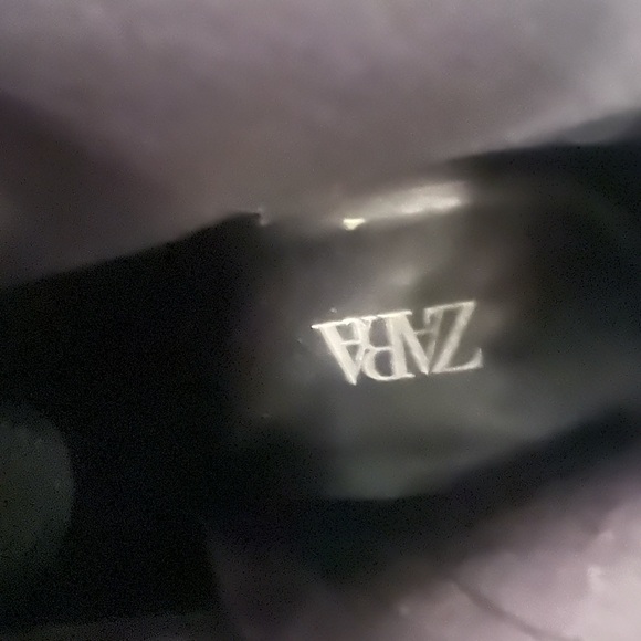 Zara Block Heel Boots - Faux Leather Black - Picture 3 of 4